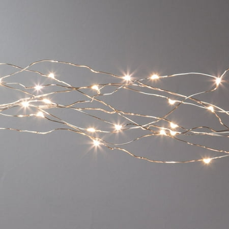 6 L Outdoor Warm White LED Light String Spray, Electric, Silver Wire - Walmart.com