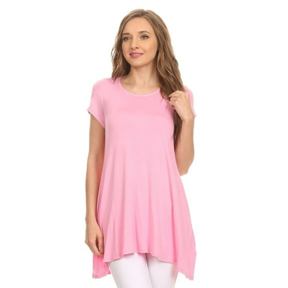 Women's Casual Solid Color Blouse Tunic Top Shirt