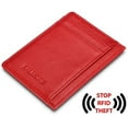 thumbnail image 3 of Walltes for women,genuine leather walltes,Slim Wallet Front Pocket Thin Wallet Minimalist Wallet Money Clip RFID Blocking, 3 of 7