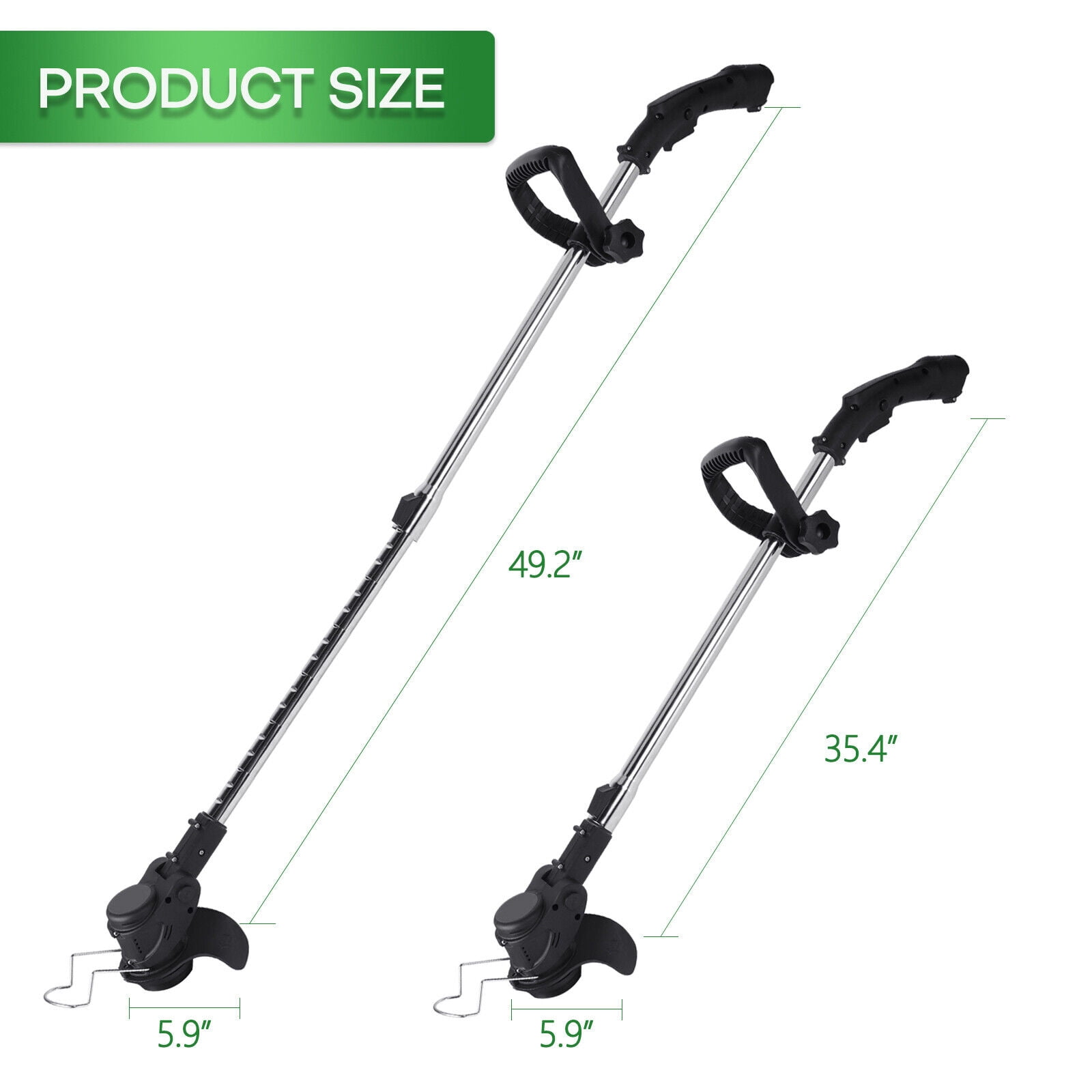 SHCKE Cordless Grass Trimmer Lawn Mower Electric Handheld String Strimmer lectric Brush Cutter Cordless Electric Edger Lawn Tool for Lawn Garden Pruning and Trimming, 800W/1200W