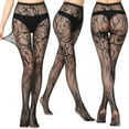 thumbnail image 1 of Aocisk Collants Résille en Maille à Imprimé Animal pour Femmes Style Élégant V Taille Unique, 1 of 1