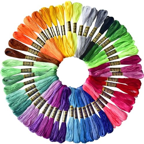 50 Skeins Embroidery Floss Rainbow Color Per Pack Cross Stitch Threads Friendship Bracelets Floss Crafts Floss
