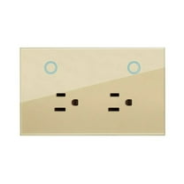 Melery WIFI Smart Wall Socket - US Plug, Power Monitoring & Touch Switch, Tuya App Enabled, Wireless Remote Control