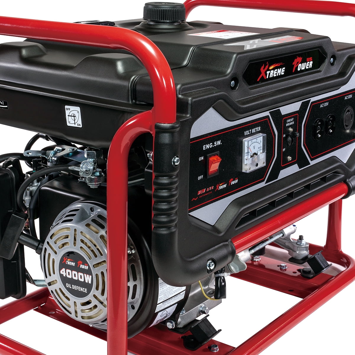XtremepowerUS 4000-Watt Gas-Powered Generator Engine Camping 4 Cycle Gasoline Air Cooled OHV (EPA)