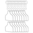 thumbnail image 2 of Kit de 30 llaveros transparentes en blanco, 30 llaveros con adornos para bricolaje tablero en blanco, 2 of 9