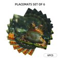 thumbnail image 3 of Placemats Set of 4 / 6, Intellectual Frog Pond Placemats for Dining Table Indoor/Outdoors Heat Resistant Washable Placemats 18" x 12", 3 of 8
