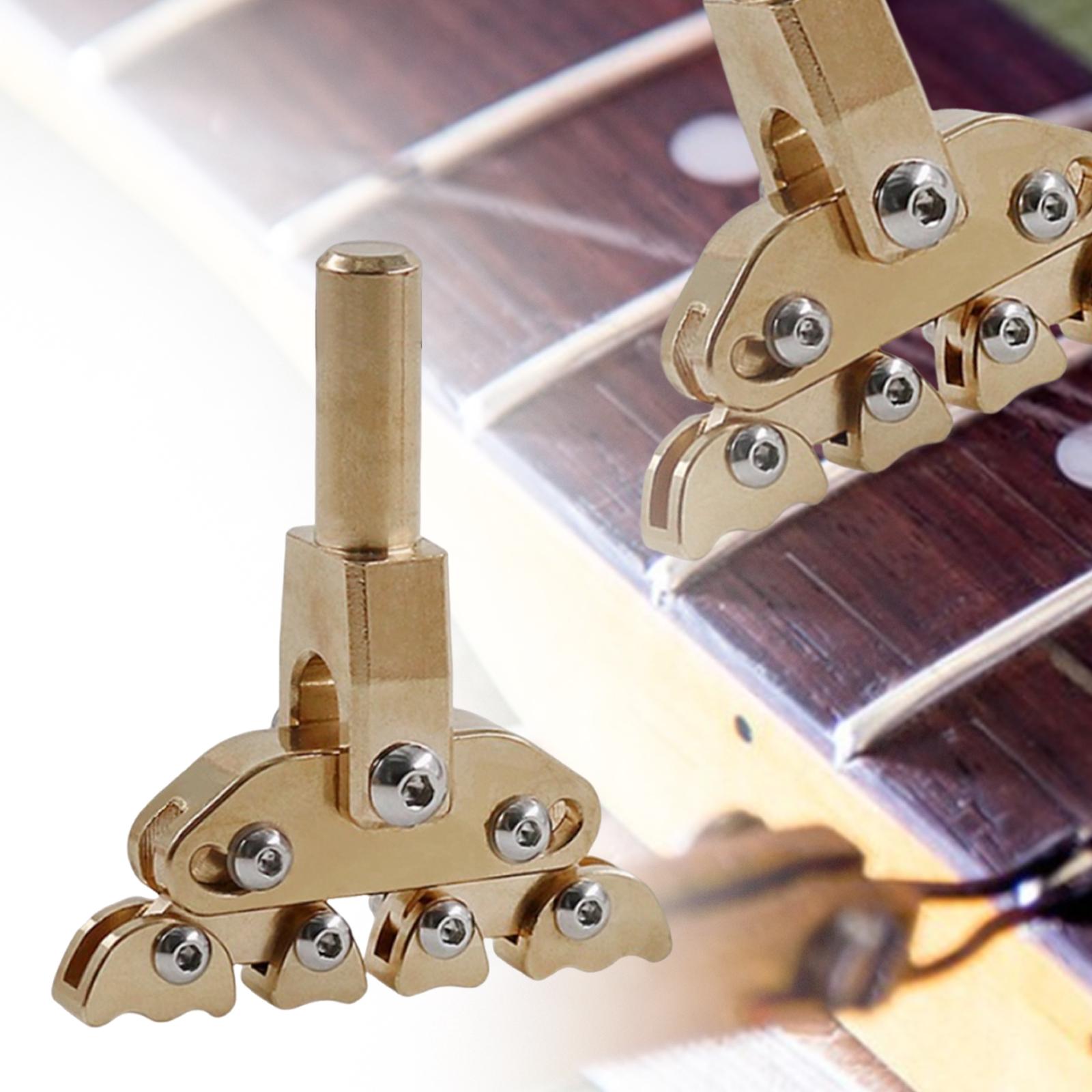 Radius Adaptive Guitar Fret Press Sturdy Brass Tool with 9.5mm Shank for Curved Fingerboards DIY Guitar Repair