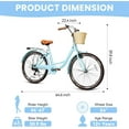 thumbnail image 7 of 24 Inch DEYGIA Kids Bike, Cruiser Bike for Girls, 7 Speed Kids' Bicycles with Rattan Basket and Adjustable Seat, Lightweight Step Bike for Girls, 7 of 7