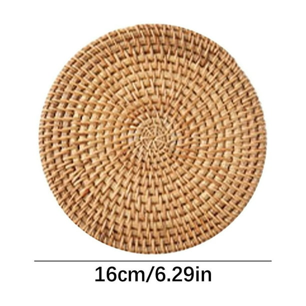 Fiudx Juego de Manteles Individuales de Ratán, Tejido a Mano, Resistente Al Calor, Antideslizante, Resistente, Elegante Protector de Mesa, Ideal para Comedores y Casas de Familia, Varios Tamaños, Aca