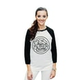 thumbnail image 2 of When In Doubt Travel Unisex 3/4 Sleeves Baseball Raglan T-Shirt Tee White Black X-Small, 2 of 4