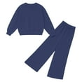 thumbnail image 4 of Fall Sweatsuits Women 2 Pcs Lounge Sets Matching Oversized Sweatshirt Sweatpants Tracksuit Set (Navy XXL), 4 of 7