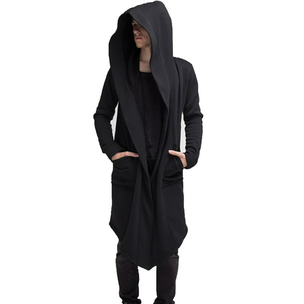 MERSARIPHY Mens Casual Hooded Overcoat Cloak - Walmart.com