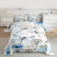 thumbnail image 3 of Manfei Country Dragonfly Bedding Comforter Set,Rustic Farmhouse Cabin Twin Comforter Sets,Blue Country Flower Floral Bedding Set For Kids,Microfiber Bedroom Decor Reversible,2 Pieces, 3 of 9