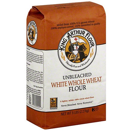 King Arthur Whole Wheat White Flour, 5 lb (Pack of 8)