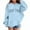 Sky Blue, variant on Girls New York Hoodies Fall Winter Long Sleeve Casual Graphic Hooded Sweatshirt with Pockets Kids Pullover Tops