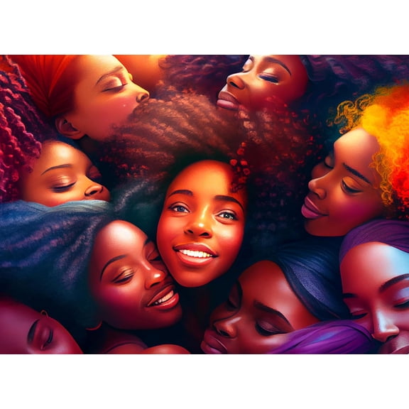Jigsaw Wooden puzzle 300 pieces African American Puzzles Art Celebration: LewisRenee African American Puzzle Embrace Black Creativity & Legacy with A Relaxing Intellectually Stimulating Challenge