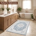 thumbnail image 6 of ICEANT 2'x4' Non-Slip Doormat with Gripper, Boho Vintage Style Area Rug Machine Washable Aesthetic Throw Carpet for Bedroom Living Room, Blue, 6 of 6