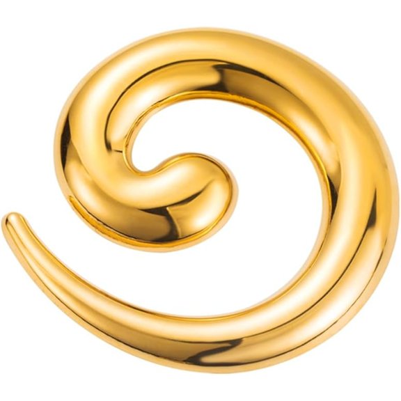 Spiral Brooch Vortex Golden Jewelry Accessories