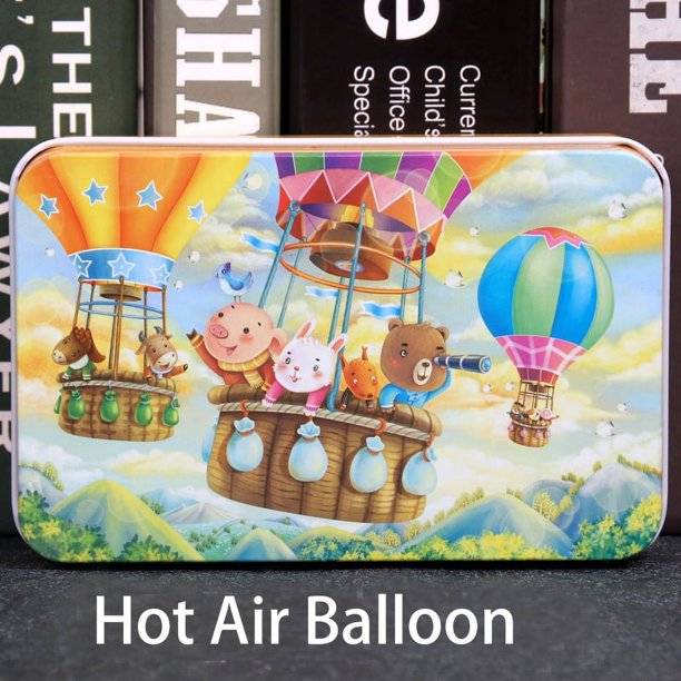 60pcs Wooden Cartoon Puzzle With Iron Box, Children's Early Education Enlightenment Puzzle, Parent-Child Interaction Toy