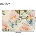 thumbnail image 3 of Coolnut Watercolor Butterfly Flowers High Absorbent U-Shaped Contour Toilet Rugs Machine Washable,24"x20", 3 of 7