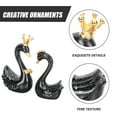 thumbnail image 5 of WRITWAA Swan Figurines Home Decor Resin Swan Models Black 1 Pair 3.5x1.9in, 5 of 6
