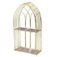 thumbnail image 4 of MERIGLARE Cosmetic Rack Countertop Display Stand Shelf Kitchen Golden Makeup Organiser 2 tier, 4 of 9