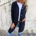 thumbnail image 6 of Women Knitted Cardigan Hooded Long Sleeve Single Breasted Sweater Coat with Pockets Solid Color Mid-length Knitwear, 6 of 8