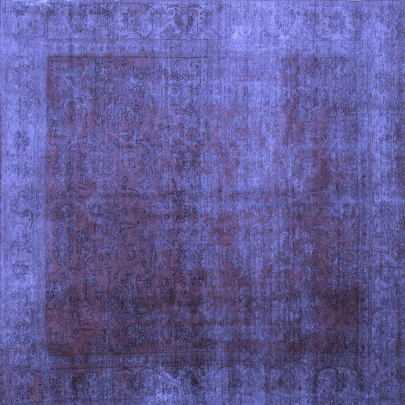 Ahgly Company Indoor Square Persian Blue Bohemian Area Rugs, 5' Square