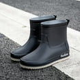 thumbnail image 4 of HAOTAGS Rain Boots for Women, Casual Garden Boots Waterproof Stylish and Functional for Rainy Days Black 7.5, 4 of 4