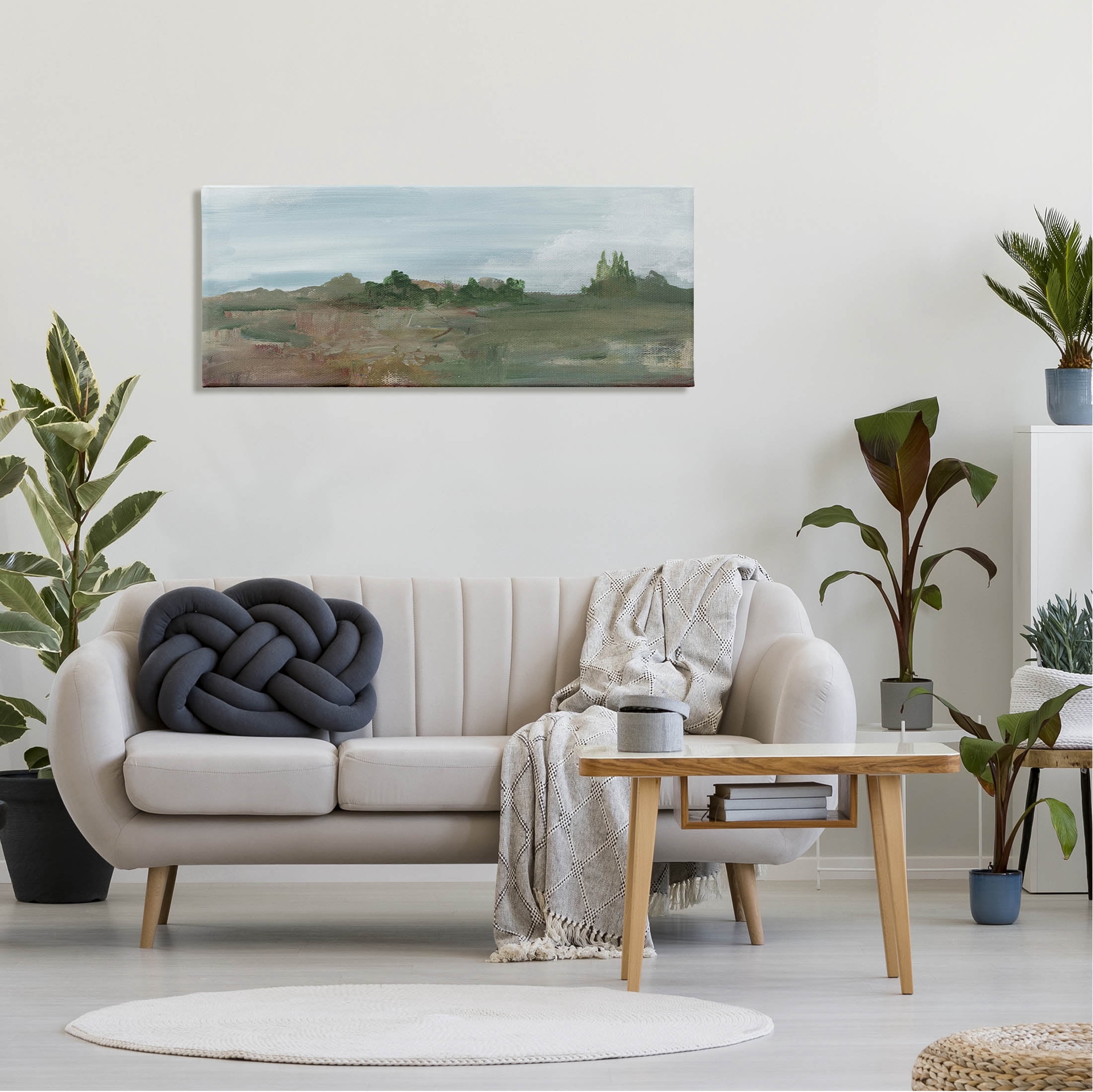 Stupell Industries Abstract Rural Landscape Painting Gallery Wrapped Canvas Print Wall Art, Design by Robin Maria