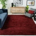thumbnail image 4 of SAFAVIEH California Plush Solid Shag Area Rug, Maroon, 5'3" x 7'6", 4 of 12