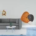 thumbnail image 2 of Estatua de arte abstracto contemporáneo y reloj de pared decorativo para sala de estar, dormitorio, oficina, estante y hogar, regalo para festivales., 2 of 8