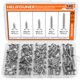 thumbnail image 1 of #8 X 1/2"" 5/8"" 3/4"" 1"" 1-1/4"" Juego De Tornillos Para Madera Helifouner 140 Piezas Kit Surtido De Tornillos Autorroscantes De Cabeza Avellanada Phillips Tornillos Para Madera De Cabeza Plana Phil, 1 of 5