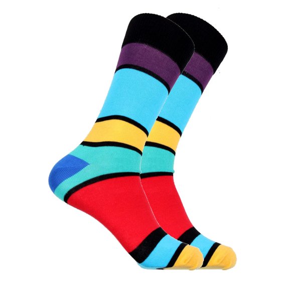 Mens Designer Stripe Cotton Socks