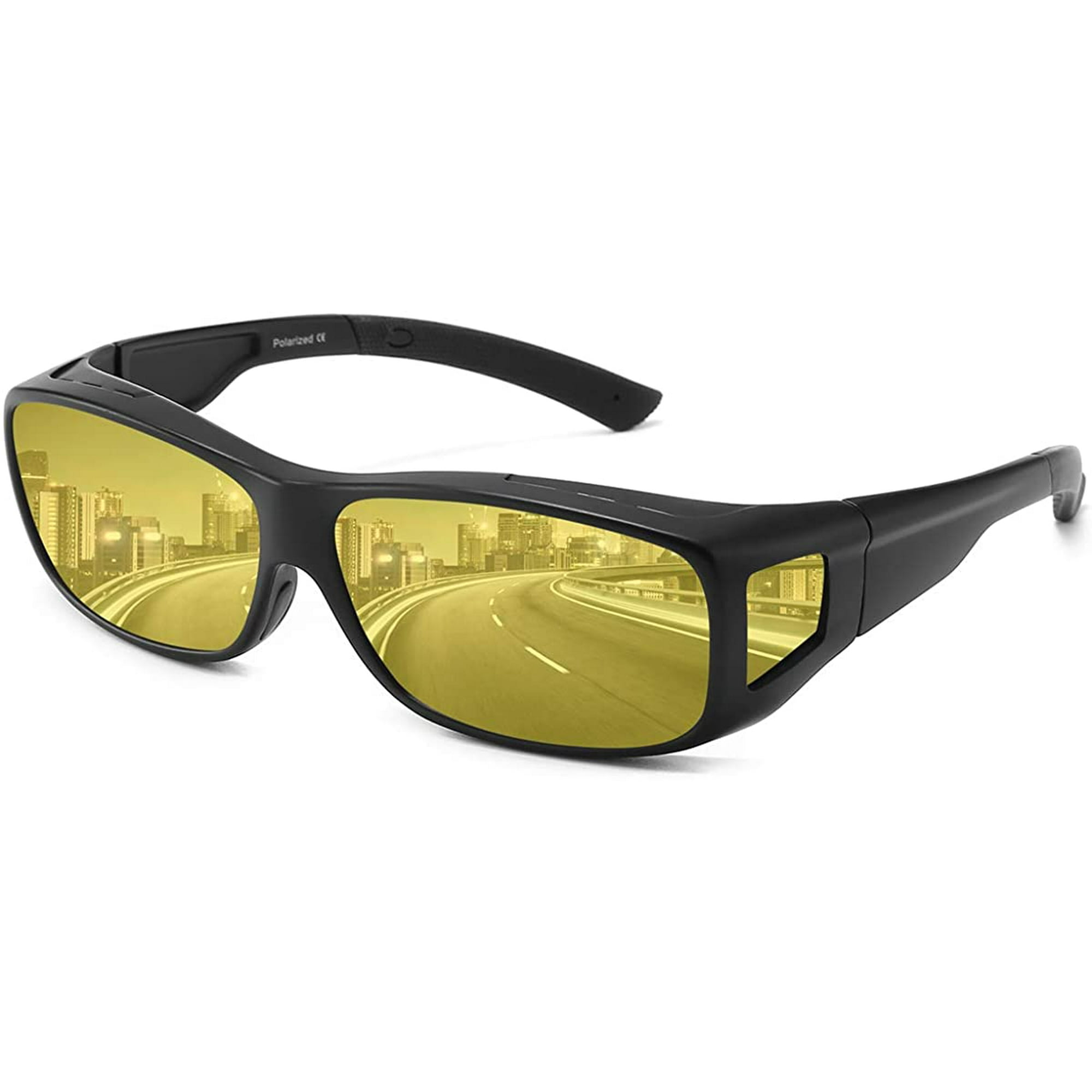 Lunettes de Conduite de Nuit Anti Eblouissement Polarisees HD Lunettes de Vision Nocturne pour Conduite Walmart