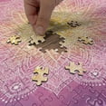 thumbnail image 4 of Ambesonne Mandala Jigsaw Puzzle, Mandala Floral Art, Heirloom-Quality Fun Activity for Family Durable Cardboard, 1000 pcs, Fuchsia Yellow, 4 of 5