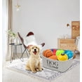 thumbnail image 3 of Brabtod Dog Toy Basket Storage Cotton Rope Storage Basket Pet Toy Storage Bin Doy Toy Box with Handle Gray, Perfect for Organizing Pet Toys, Blankets, Leashes, Coats Gray, 3 of 5