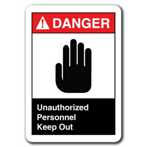 Danger Sign - Unauthorized Personnel Keep Out 7"x10" Plastic Safety Sign ansi osha