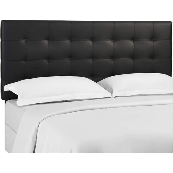 Paisley Tufted King/California King Headboard - Elegant Square-Patterned Design, Adjustable Height, Sturdy Frame. Upholstered in Soft Faux Leather.