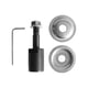 thumbnail image 1 of Eje de muela abrasiva Eje de extensión de amoladora Motor de pulido de acero Adaptador de eje para muela abrasiva Rueda de fibra Rueda de tela Rueda 16mm 106g, 1 of 7
