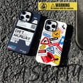 thumbnail image 3 of Casetifg Marca Con Caja De Moda Dinosaurio Pegatina Funda Para Teléfono iPhone 11 12 13 14 Pro Max 14 Plus Silicona Suave Carcasa Líquida De Lujo A Prueba De Golpes Cubierta Trasera, 3 of 4