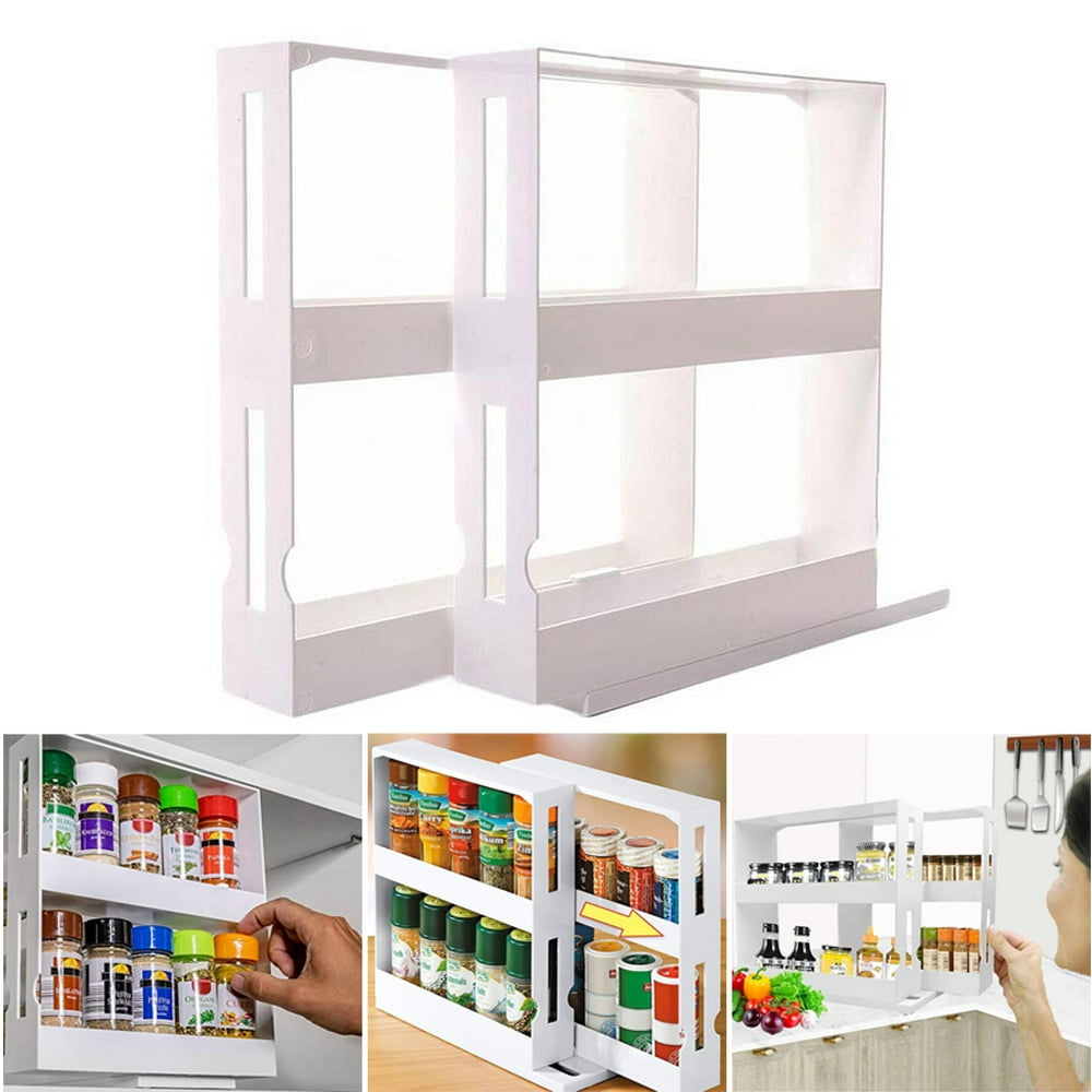 Multifunctional Rotating Spice Rack Organizer Kitchen Cupboard