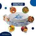 thumbnail image 3 of Crown Display Blue Floral Disposable Plates 200 Pc Set | 100x8" & 100x10" Plastic Dinnerware, 3 of 7