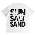 thumbnail image 3 of Sun Sand Salt Beach Print T Shirt Short Sleeve Shirts Retro Trendy Beach Tops For Women Vacation Shirt Summer Tee White,M, 3 of 8