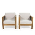 thumbnail image 2 of Noble House Linwood Outdoor Club Chair, Beige Set of 2, 2 of 30