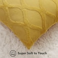 thumbnail image 3 of decorUhome Decorative Throw Pillow Covers 16x16 Set of 2, Soft Plush Faux Fur Wool Pillow Covers for Couch, Mustard Yellow, 3 of 10