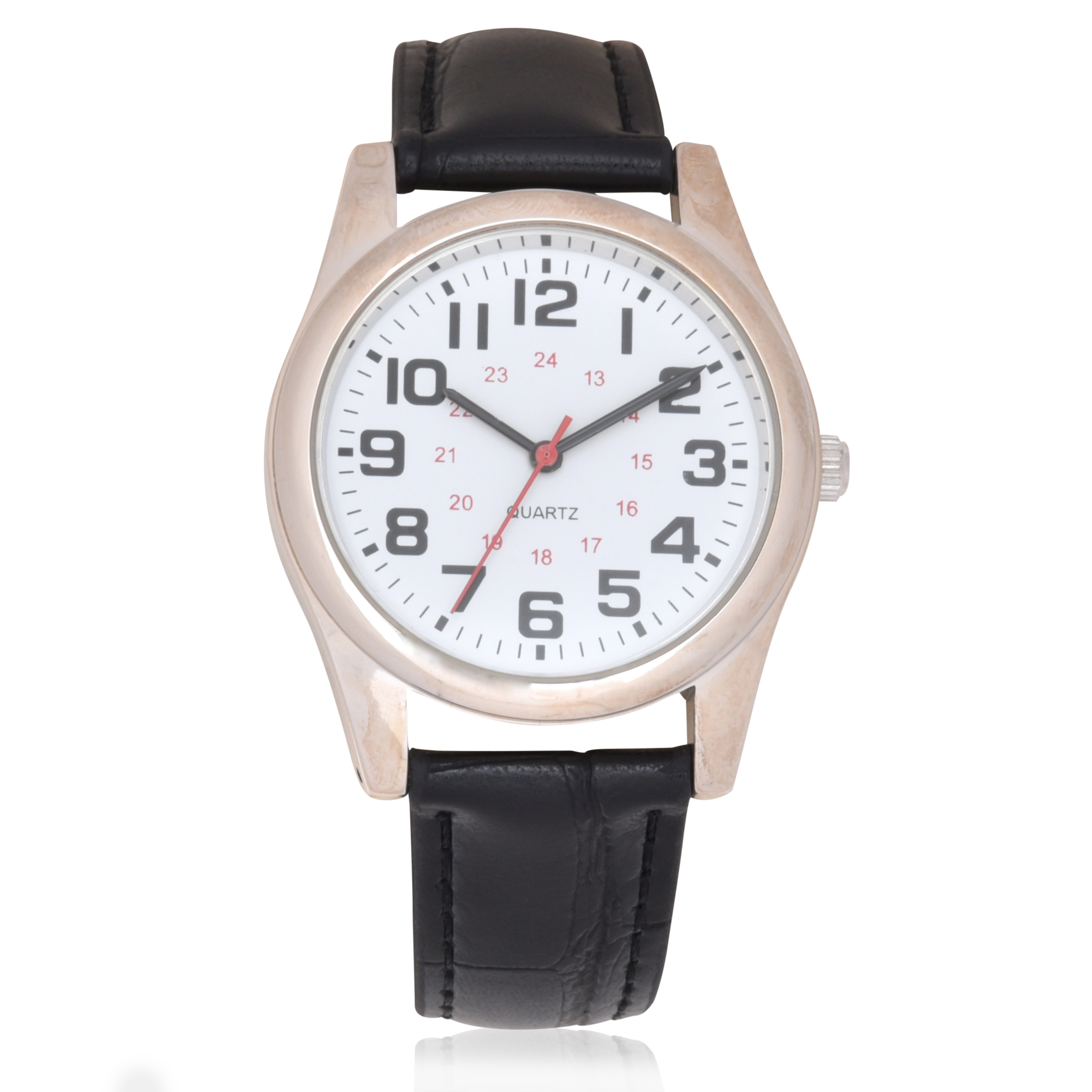 George Adult Male Analog Watch with Round Case and PU Strap (Wmm5002WM1)