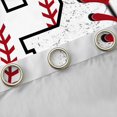 thumbnail image 4 of Manfei Letter P Monogrammed Black Out Curtains,Baseball Game Lover Curtains Pack of 2 (42x63 Each),White Red Bedroom Curtains For Boys,Microfiber Room Decorative, 4 of 6