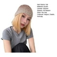 thumbnail image 7 of Grofry Women Hat Sequin Decor Dome Hip Hop Style Elastic Large Head Circumference Anti-slip Club Party Cap Outdoor Street Work Cycling Beanie, 7 of 7