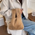 thumbnail image 2 of Sywqhk Moda Mujer Bolso De Hombro De Felpa Invierno Suave Y Esponjoso Bolso De Mano (Camello) Sywqhk Para estrenar, 2 of 8